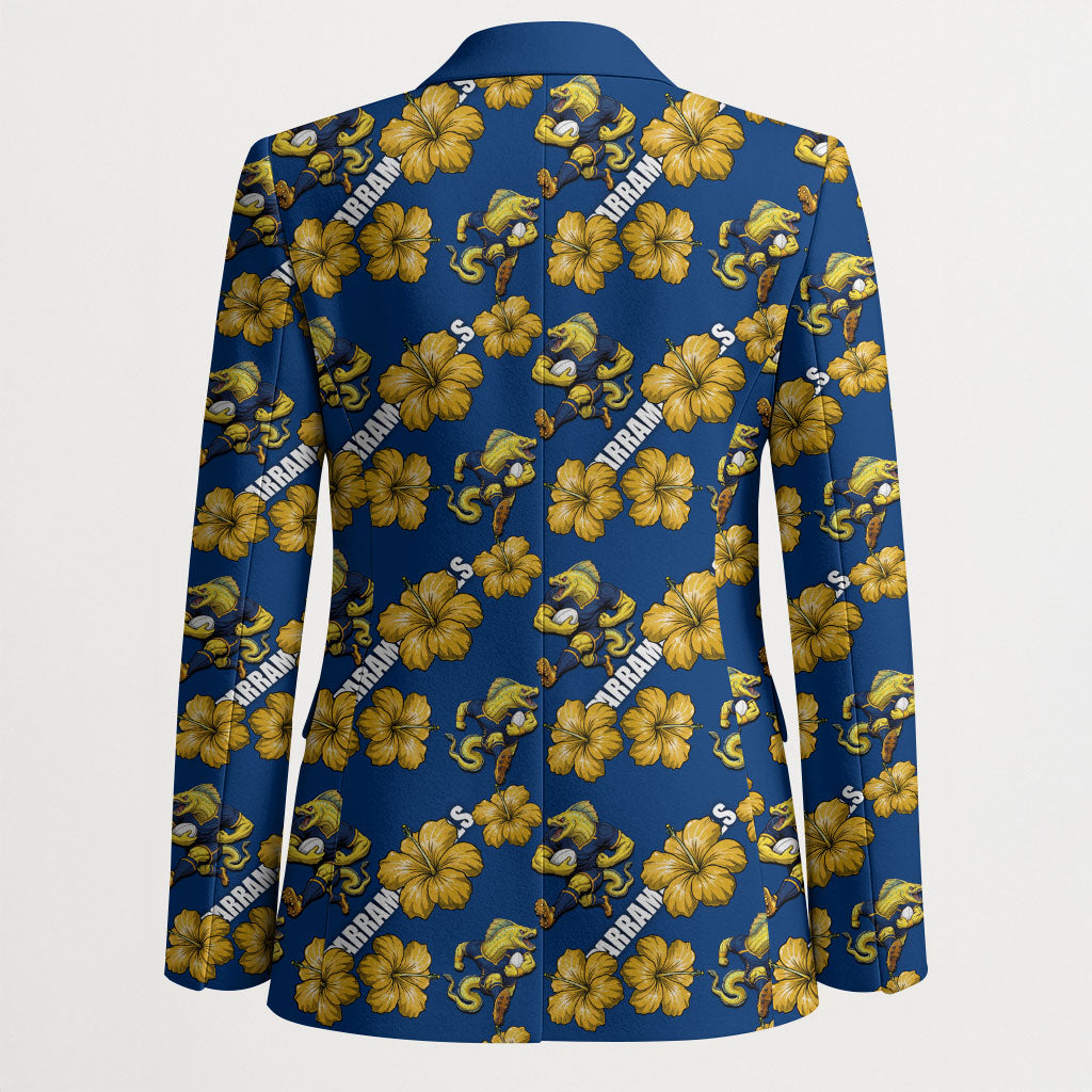 Parramatta Eels Blazer Tropical Hibiscus Floral Seamless Rugby Mascot