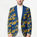 Parramatta Eels Blazer Tropical Hibiscus Floral Seamless Rugby Mascot