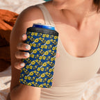 Parramatta Eels 4 in 1 Can Cooler Tumbler Tropical Hibiscus Floral Seamless Rugby Mascot