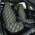 Parramatta Eels Car Seat Cover Tropical Hibiscus Floral Seamless Rugby Mascot
