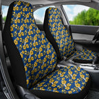Parramatta Eels Car Seat Cover Tropical Hibiscus Floral Seamless Rugby Mascot