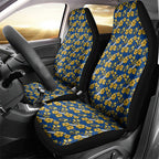 Parramatta Eels Car Seat Cover Tropical Hibiscus Floral Seamless Rugby Mascot
