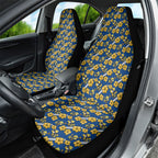Parramatta Eels Car Seat Cover Tropical Hibiscus Floral Seamless Rugby Mascot