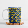 Parramatta Eels Ceramic Mug Tropical Hibiscus Floral Seamless Rugby Mascot