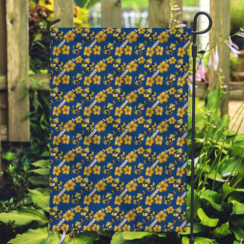 Parramatta Eels Garden Flag Tropical Hibiscus Floral Seamless Rugby Mascot