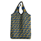 Parramatta Eels Grocery Bag Tropical Hibiscus Floral Seamless Rugby Mascot