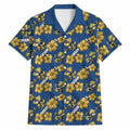 Parramatta Eels Hawaiian Shirt Tropical Hibiscus Floral Seamless Rugby Mascot