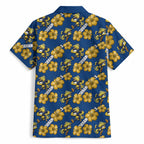 Parramatta Eels Hawaiian Shirt Tropical Hibiscus Floral Seamless Rugby Mascot