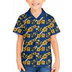 Parramatta Eels Hawaiian Shirt Tropical Hibiscus Floral Seamless Rugby Mascot