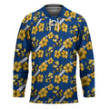Parramatta Eels Hockey Jersey Tropical Hibiscus Floral Seamless Rugby Mascot
