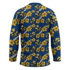 Parramatta Eels Hockey Jersey Tropical Hibiscus Floral Seamless Rugby Mascot