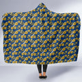 Parramatta Eels Hooded Blanket Tropical Hibiscus Floral Seamless Rugby Mascot