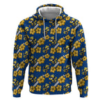 Parramatta Eels Hoodie Tropical Hibiscus Floral Seamless Rugby Mascot