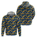 Parramatta Eels Hoodie Tropical Hibiscus Floral Seamless Rugby Mascot