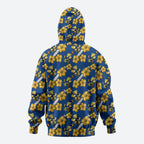 Parramatta Eels Hoodie Tropical Hibiscus Floral Seamless Rugby Mascot