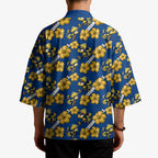Parramatta Eels Kimono Tropical Hibiscus Floral Seamless Rugby Mascot