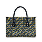 Parramatta Eels Leather Bag Tropical Hibiscus Floral Seamless Rugby Mascot