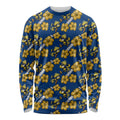 Parramatta Eels Long Sleeve Shirt Tropical Hibiscus Floral Seamless Rugby Mascot