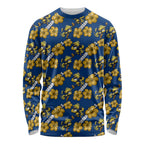 Parramatta Eels Long Sleeve Shirt Tropical Hibiscus Floral Seamless Rugby Mascot