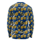 Parramatta Eels Long Sleeve Shirt Tropical Hibiscus Floral Seamless Rugby Mascot
