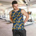 Parramatta Eels Men Tank Top Tropical Hibiscus Floral Seamless Rugby Mascot