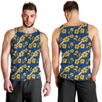 Parramatta Eels Men Tank Top Tropical Hibiscus Floral Seamless Rugby Mascot