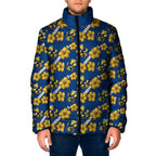 Parramatta Eels Padded Jacket Tropical Hibiscus Floral Seamless Rugby Mascot