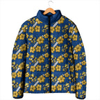 Parramatta Eels Padded Jacket Tropical Hibiscus Floral Seamless Rugby Mascot
