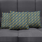 Parramatta Eels Pillow Cover Tropical Hibiscus Floral Seamless Rugby Mascot