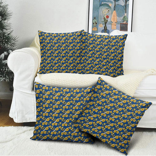 Parramatta Eels Pillow Cover Tropical Hibiscus Floral Seamless Rugby Mascot
