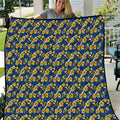 Parramatta Eels Quilt Tropical Hibiscus Floral Seamless Rugby Mascot