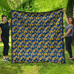 Parramatta Eels Quilt Tropical Hibiscus Floral Seamless Rugby Mascot