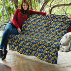 Parramatta Eels Quilt Tropical Hibiscus Floral Seamless Rugby Mascot