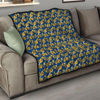 Parramatta Eels Quilt Tropical Hibiscus Floral Seamless Rugby Mascot