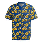 Parramatta Eels Rugby Jersey Tropical Hibiscus Floral Seamless Rugby Mascot