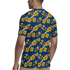 Parramatta Eels Rugby Jersey Tropical Hibiscus Floral Seamless Rugby Mascot