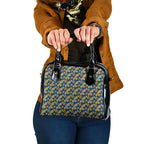 Parramatta Eels Shoulder Handbag Tropical Hibiscus Floral Seamless Rugby Mascot