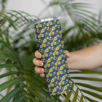 Parramatta Eels Skinny Tumbler Tropical Hibiscus Floral Seamless Rugby Mascot