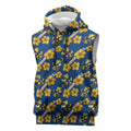 Parramatta Eels Sleeveless Hoodie Tropical Hibiscus Floral Seamless Rugby Mascot