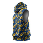 Parramatta Eels Sleeveless Hoodie Tropical Hibiscus Floral Seamless Rugby Mascot