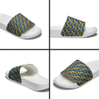 Parramatta Eels Slide Sandals Tropical Hibiscus Floral Seamless Rugby Mascot