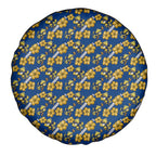 Parramatta Eels Spare Tire Cover Tropical Hibiscus Floral Seamless Rugby Mascot