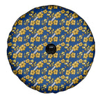Parramatta Eels Spare Tire Cover Tropical Hibiscus Floral Seamless Rugby Mascot