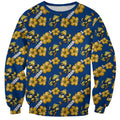 Parramatta Eels Sweatshirt Tropical Hibiscus Floral Seamless Rugby Mascot