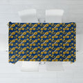 Parramatta Eels Tablecloth Tropical Hibiscus Floral Seamless Rugby Mascot