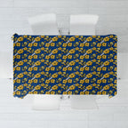 Parramatta Eels Tablecloth Tropical Hibiscus Floral Seamless Rugby Mascot