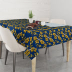 Parramatta Eels Tablecloth Tropical Hibiscus Floral Seamless Rugby Mascot