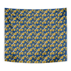 Parramatta Eels Tapestry Tropical Hibiscus Floral Seamless Rugby Mascot
