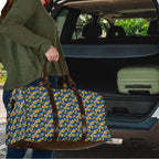 Parramatta Eels Travel Bag Tropical Hibiscus Floral Seamless Rugby Mascot