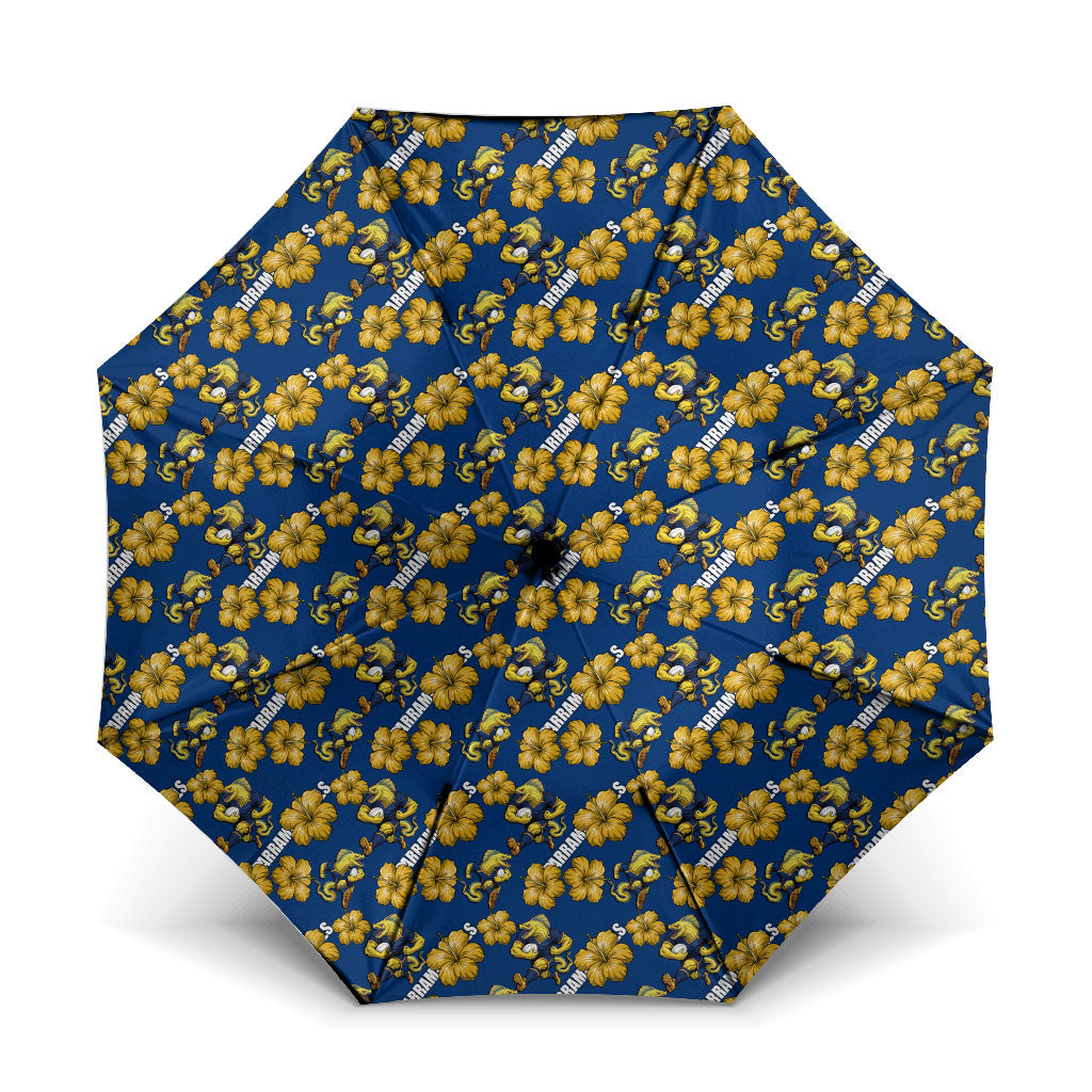 Parramatta Eels Umbrella Tropical Hibiscus Floral Seamless Rugby Mascot